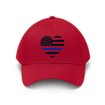 Stars and Stripes Heart Embroided Hat - eDirect Dreams