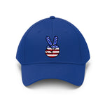 USA Flag Peace Sign Embroided Hat - eDirect Dreams