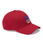 USA Flag Peace Sign Embroided Hat - eDirect Dreams