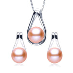 Elegant AAA High Quality Freshwater Pearl Necklace and Earrings Set - eDirect Dreams