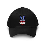 USA Flag Peace Sign Embroided Hat - eDirect Dreams