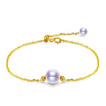 Akoya White Pearl 18k Yellow Gold Bracelet - eDirect Dreams