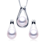 Elegant AAA High Quality Freshwater Pearl Necklace and Earrings Set - eDirect Dreams