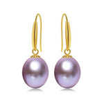 Luxury Genuine 18K Gold Big Natural AAA Freshwater Pearl Drop Earrings - eDirect Dreams