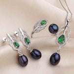High Quality AAA Natural Pearl Necklace, Earrings, and Ring Set - eDirect Dreams