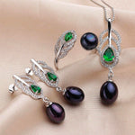 High Quality AAA Natural Pearl Necklace, Earrings, and Ring Set - eDirect Dreams