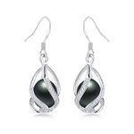 Classic Design 100% Natural Freshwater Pearl Silver Earrings - eDirect Dreams