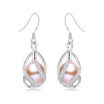 Classic Design 100% Natural Freshwater Pearl Silver Earrings - eDirect Dreams