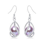 Classic Design 100% Natural Freshwater Pearl Silver Earrings - eDirect Dreams