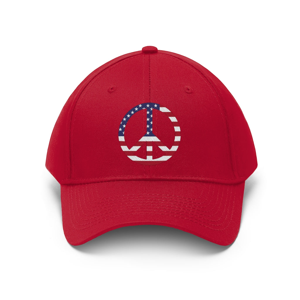USA Flag Peace Embroided Hat - eDirect Dreams 