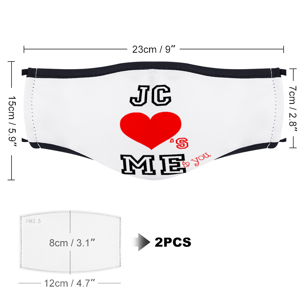 JC Loves Me & You Face Cover - eDirect Dreams 