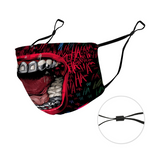 Open Mouth Reusable Face Cover (with Nose Clip and Adjustable Ear Loops) - eDirect Dreams 