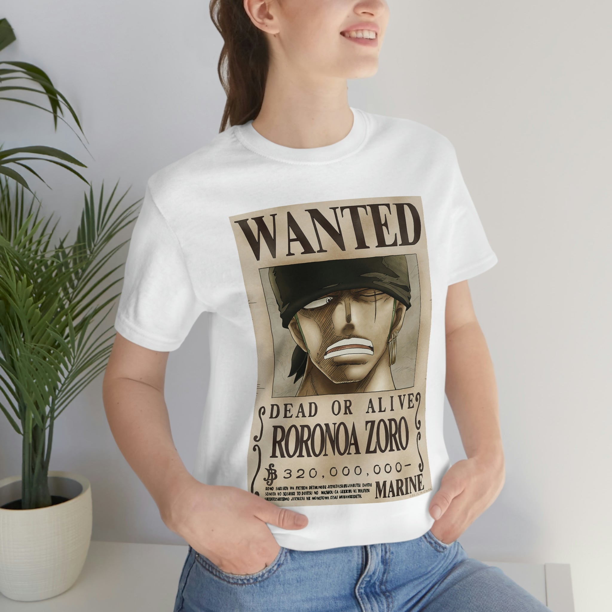 One Piece Zoro Wanted Poster Anime T-Shirt