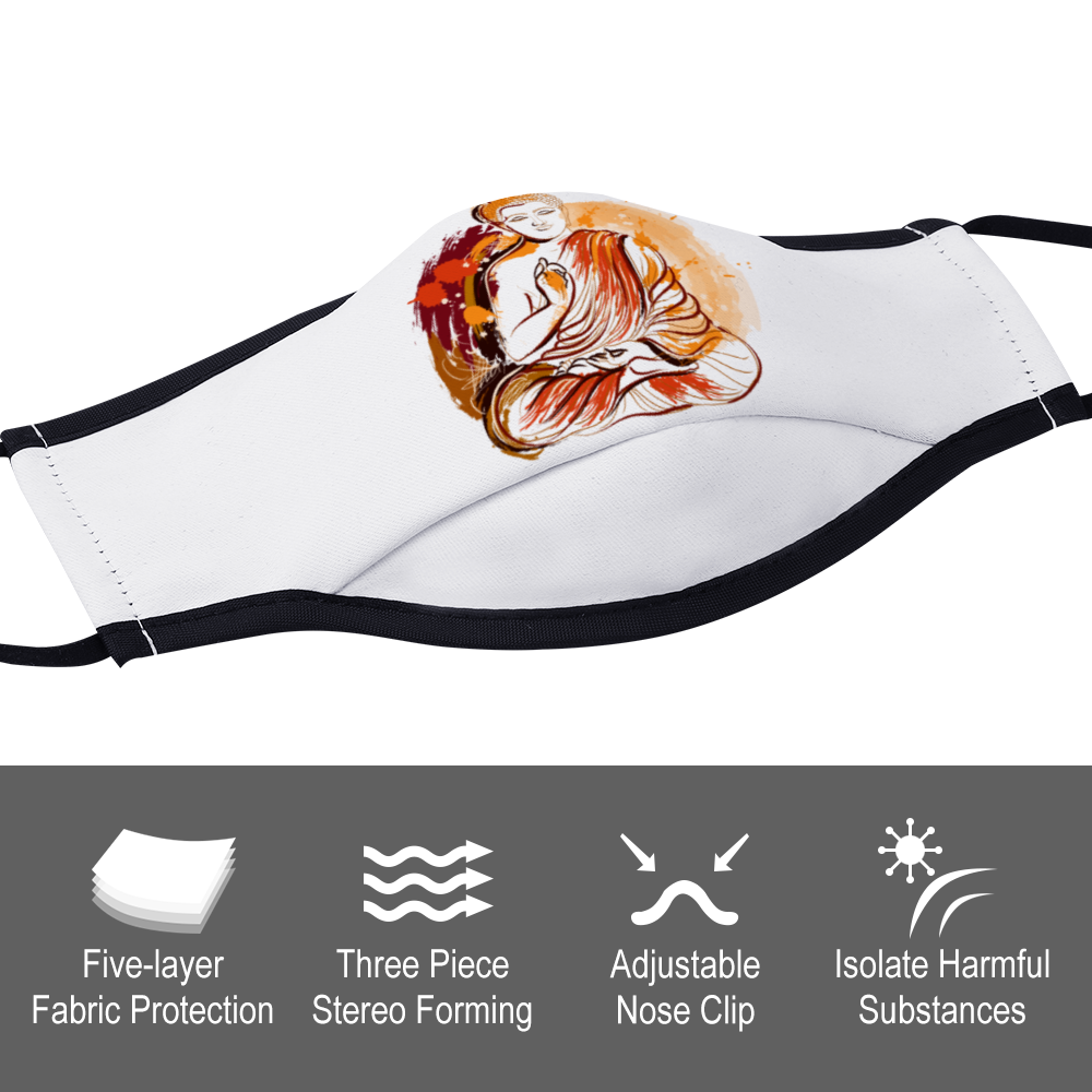 Gautama Buddha Buddhism Face Cover - eDirect Dreams 