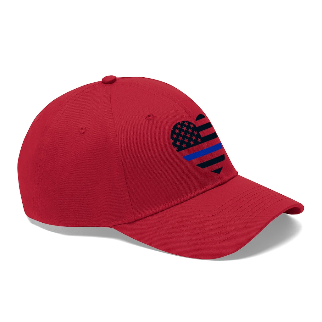 Stars and Stripes Heart Embroided Hat - eDirect Dreams 