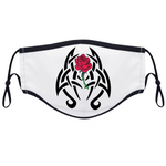 Red Rose With Tribal Tattoo Non-Medical Face Cover - eDirect Dreams 
