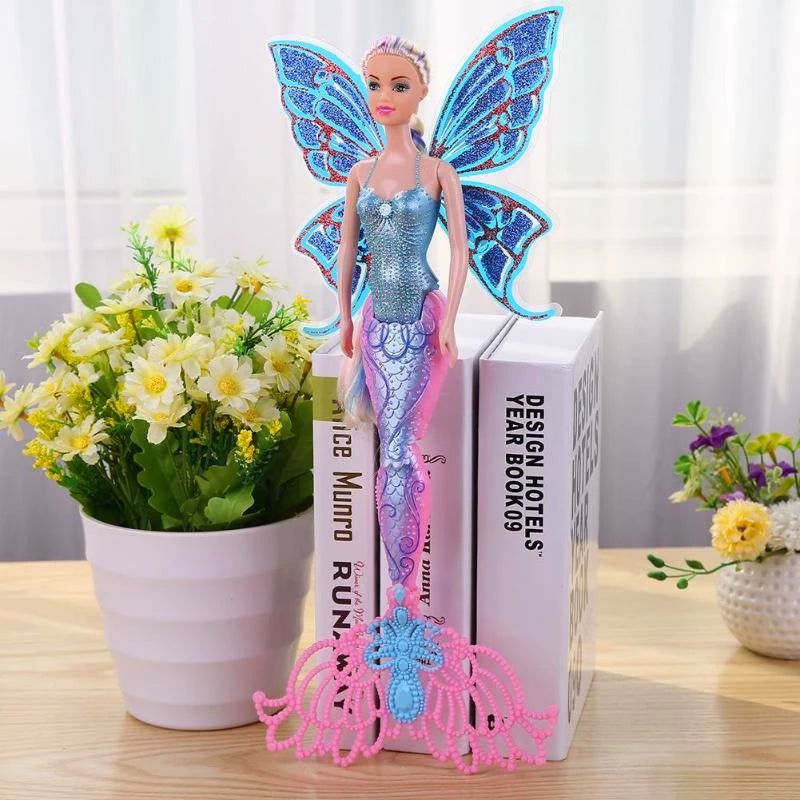 Mermaid Princess with Fairy Wings Doll - eDirect Dreams 