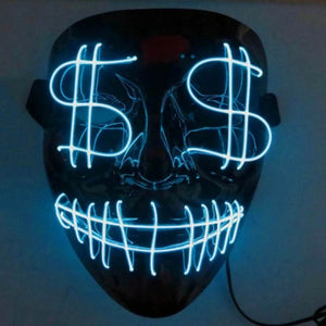 Glow-In-The-Dark 💲Money 💲 LED Mask (USA only) - eDirect Dreams 