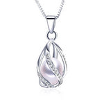 Classic Design 100% Natural Freshwater Pearl Silver Necklace - eDirect Dreams 