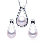 Elegant AAA High Quality Freshwater Pearl Necklace and Earrings Set - eDirect Dreams 