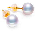 18K Gold AAA Freshwater Pearl Stud Earrings - eDirect Dreams 