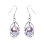 Classic Design 100% Natural Freshwater Pearl Silver Earrings - eDirect Dreams 