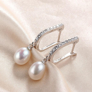 Top Selling Natural Pearl Sterling Silver Earrings - eDirect Dreams 
